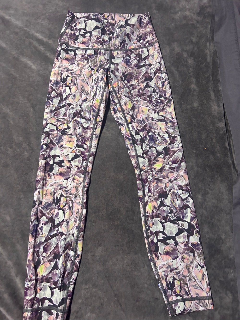 lululemon athletica Purple Floral-Print High-Waist Jeggings